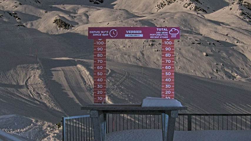 La Chaux 2'265 m. - Hauteur de neige Image