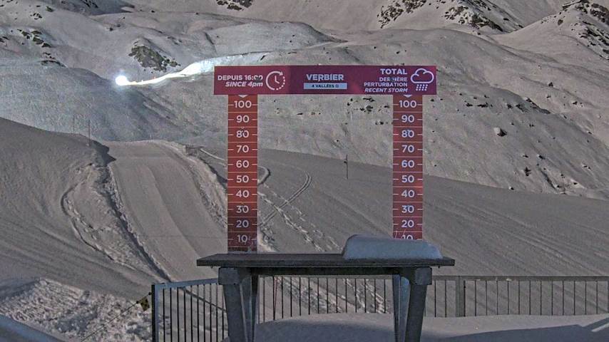 La Chaux 2'265 m. - Hauteur de neige Image