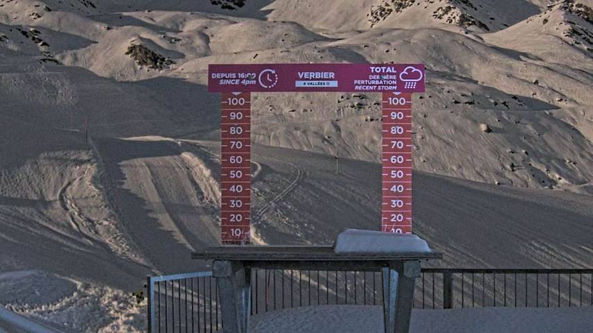 La Chaux 2'265 m. - Hauteur de neige Image