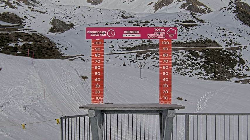 La Chaux 2'265 m. - Hauteur de neige Image