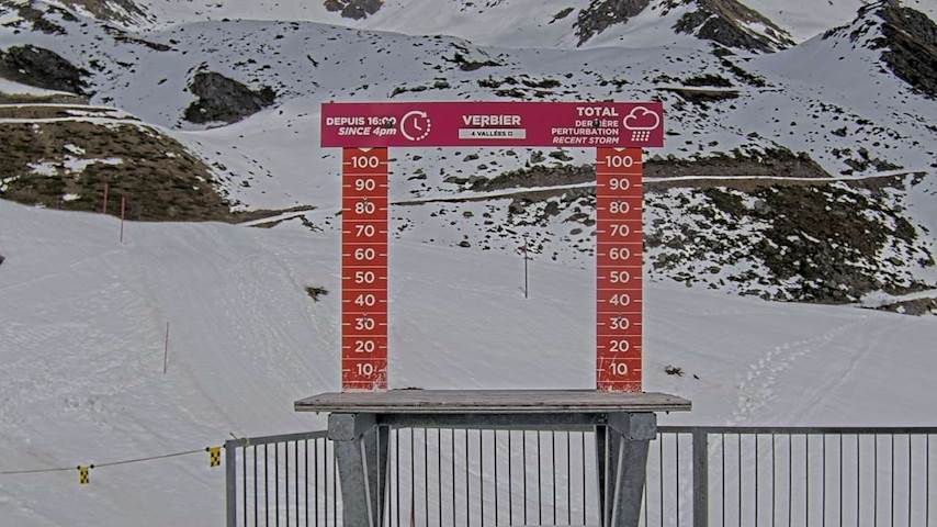 La Chaux 2'265 m. - Hauteur de neige Image