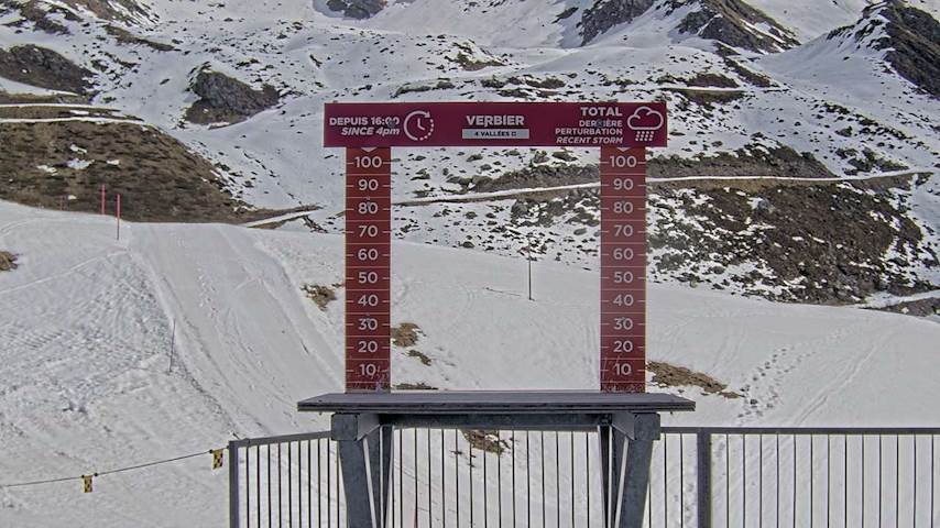 La Chaux 2'265 m. - Hauteur de neige Image