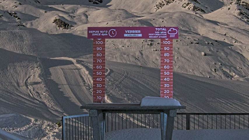 La Chaux 2'265 m. - Hauteur de neige Image