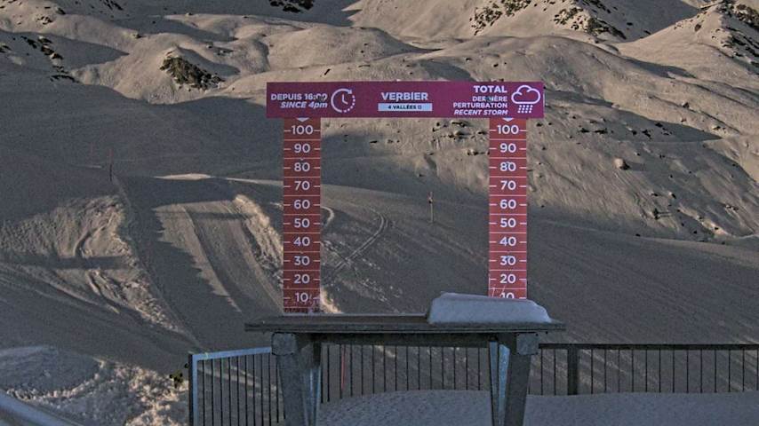 La Chaux 2'265 m. - Hauteur de neige Image