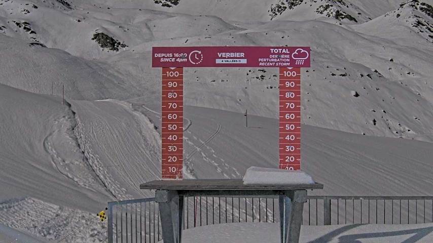 La Chaux 2'265 m. - Hauteur de neige Image