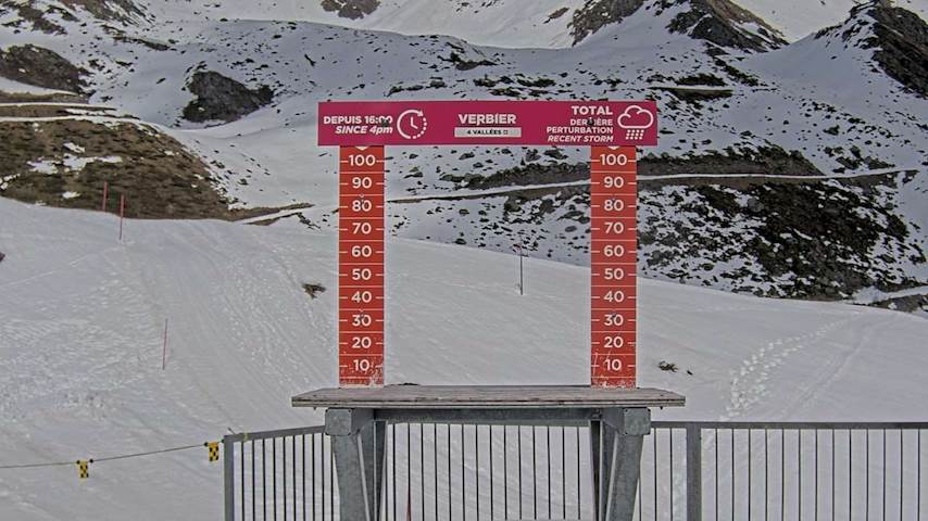 La Chaux 2'265 m. - Hauteur de neige Image