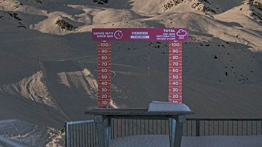 La Chaux 2'265 m. - Hauteur de neige Image