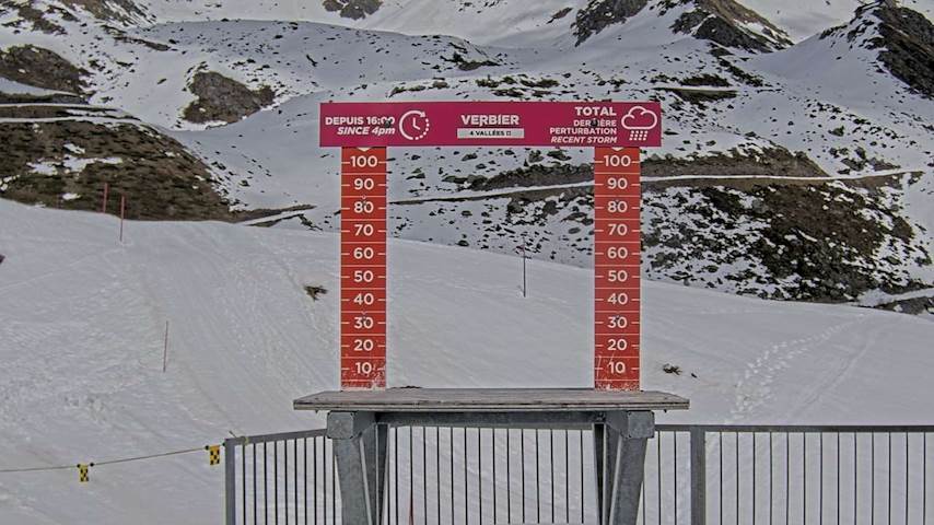 La Chaux 2'265 m. - Hauteur de neige Image