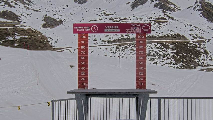 La Chaux 2'265 m. - Hauteur de neige Image