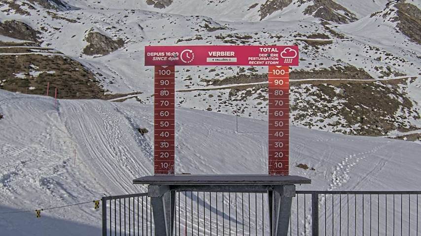 La Chaux 2'265 m. - Hauteur de neige Image