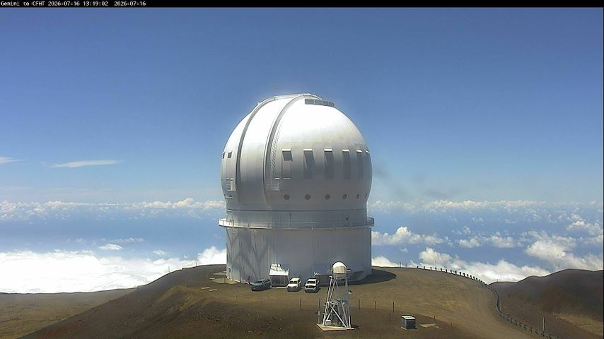 Saluran kamera langsung dari Canada-France-Hawaii Telescope - North di Hawaii