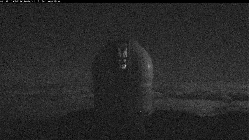 Live camera feed from Canada-France-Hawaii Telescope - North in Hawaii