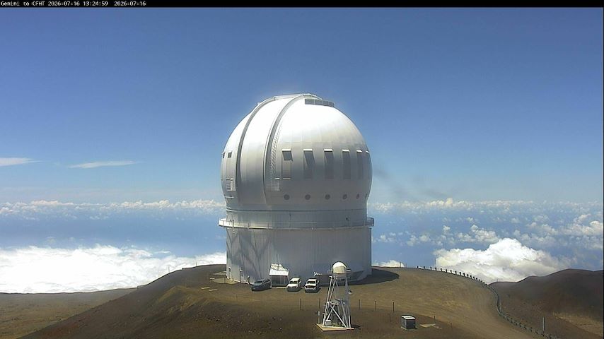 Sianel gamera fyw o Canada-France-Hawaii Telescope - North yn Hawaii