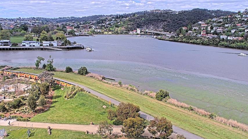 Canal de câmera ao vivo de Tamar Estuary em Launceston, Tasmania